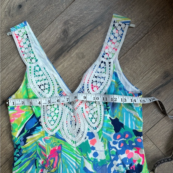 Lily Pulitzer Largo Shift Tropical Lace Print Sleeveless Dress 00 - Picture 9 of 12